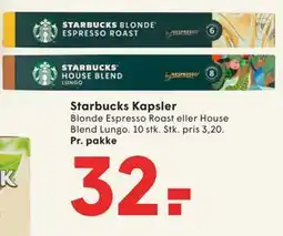 SPAR Starbucks Kapsler tilbud