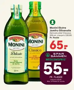 SPAR Monini Ekstra Jomfru Olivenolie tilbud