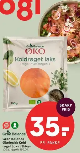 SPAR Grøn Balance Økologisk Koldrøget Laks i Skiver tilbud