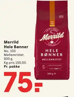 SPAR Merrild Hele Bønner tilbud