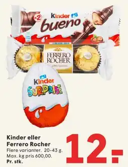SPAR Kinder eller Ferrero Rocher tilbud
