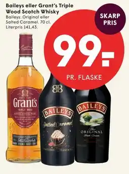 SPAR Baileys eller Grant’s Triple Wood Scotch Whisky tilbud