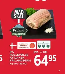 MENY RÅ RULLEPØLSE AF DANSK FRILANDSGRIS tilbud