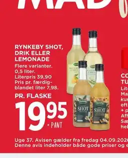 MENY RYNKEBY SHOT, DRIK ELLER LEMONADE tilbud