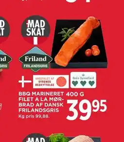 MENY BBQ MARINERET FILET A LA MØRBRAD AF DANSK FRILANDSGRIS tilbud
