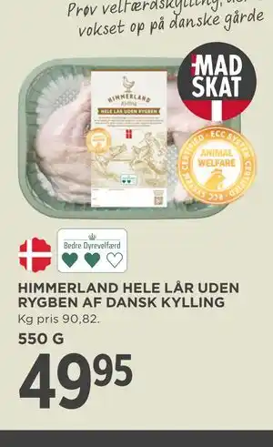 MENY HIMMERLAND HELE LÅR UDEN RYGBEN AF DANSK KYLLING tilbud