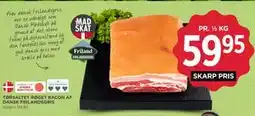 MENY TØRSALTET RØGET BACON AF DANSK FRILANDSGRIS tilbud