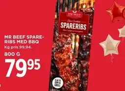 MENY MR BEEF SPARERIBS MED BBQ tilbud