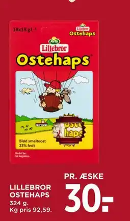 MENY LILLEBROR OSTEHAPS tilbud