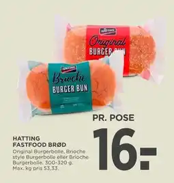 MENY HATTING FASTFOOD BRØD tilbud