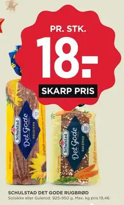 MENY SCHULSTAD DET GODE RUGBRØD tilbud