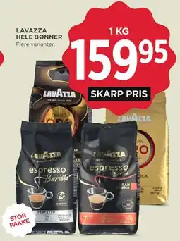 MENY LAVAZZA HELE BØNNER tilbud