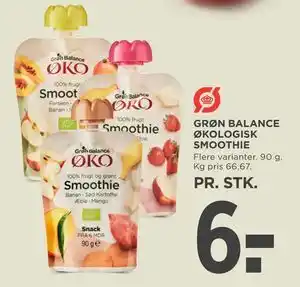 MENY GRØN BALANCE ØKOLOGISK SMOOTHIE tilbud