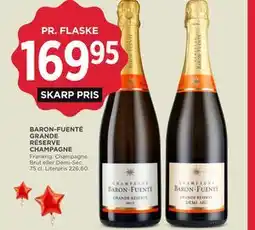 MENY BARON-FUENTÉ GRANDE RÉSERVE CHAMPAGNE tilbud