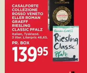 MENY CASALFORTE COLLEZIONE ROSSO VENETO ELLER ROMAN GRAEFF RIESLING CLASSIC PFALZ tilbud