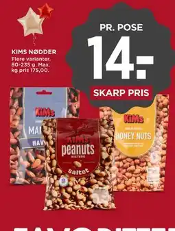 MENY KIMS NØDDER tilbud