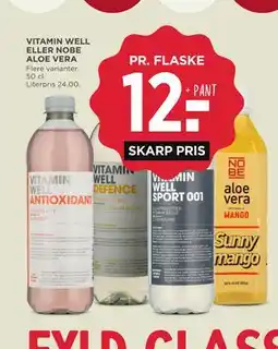 MENY VITAMIN WELL ELLER NOBE ALOE VERA tilbud