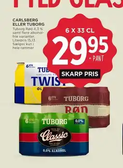 MENY CARLSBERG ELLER TUBORG tilbud