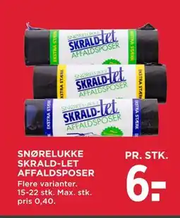 MENY SNØRELUKKE SKRALD-LET AFFALDSPOSER tilbud