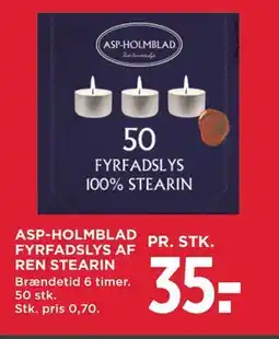 MENY ASP-HOLMBLAD FYRFADSLYS AF REN STEARIN tilbud