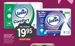 MENY LOTUS TOILETPAPIR ELLER KØKKENRULLER tilbud