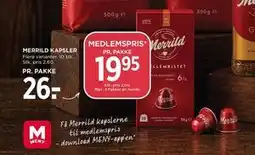 MENY MERRILD KAPSLER tilbud