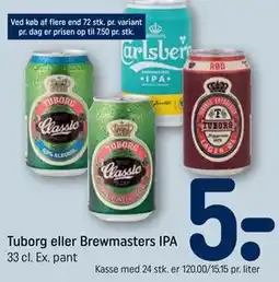 REMA 1000 Tuborg eller Brewmasters IPA tilbud