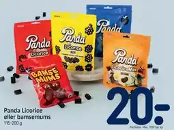 REMA 1000 Panda Licorice eller bamsemums tilbud