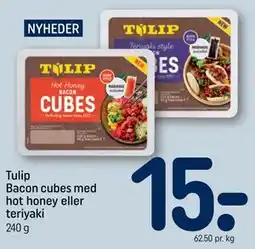 REMA 1000 Tulip Bacon cubes med hot honey eller teriyaki tilbud