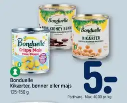 REMA 1000 Bonduelle Kikærter, bønner eller majs tilbud