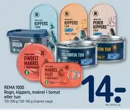 REMA 1000 REMA 1000 Rogn, kippers, makrel i tomat eller tun tilbud