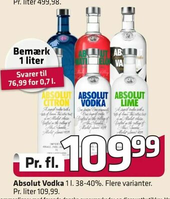 Fleggaard Absolut Vodka tilbud