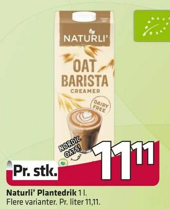 Fleggaard Naturli' Plantedrik tilbud