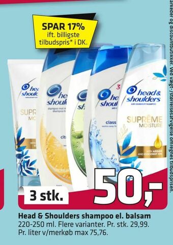 Fleggaard Head & Shoulders shampoo el. balsam tilbud