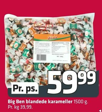 Fleggaard Big Ben blandede karameller tilbud