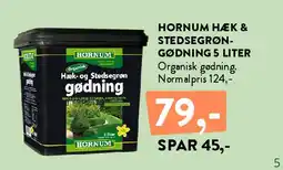 Plantorama Hornum Hæk & Stedsegrøn gødning 5 liter tilbud