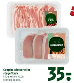 Coop 365 Coop koteletter eller stegeflæsk tilbud