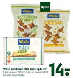 Coop 365 Wasa knækbrød eller Crunchy bites tilbud
