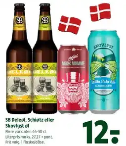 Coop 365 SB Deleøl, Schiøtz eller Skovlyst øl tilbud