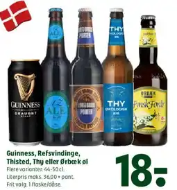 Coop 365 Guinness, Refsvindinge, Thisted, Thy eller Ørbæk øl tilbud