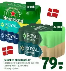 Coop 365 Heineken eller Royal øl tilbud