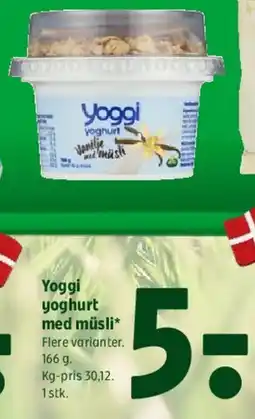 Coop 365 Yoggi yoghurt med müsli tilbud