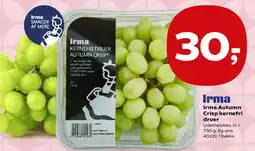 SuperBrugsen Irma Autumn Crisp kernefri druer tilbud