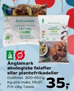 SuperBrugsen Änglamark økologiske falafler eller plantefrikadeller tilbud