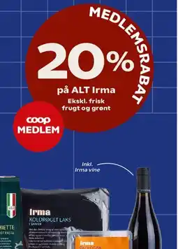 SuperBrugsen 20% på ALT Irma - Medlemsrabat tilbud