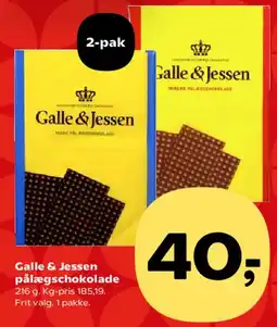 SuperBrugsen Galle & Jessen pålægschokolade tilbud
