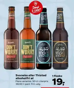 SuperBrugsen Svaneke eller Thisted alkoholfri øl tilbud