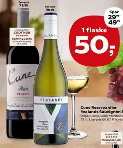 SuperBrugsen Cune Reserva eller Yealands Sauvignon Blanc tilbud