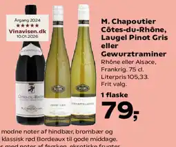 SuperBrugsen M. Chapoutier - Côtes-du-Rhône / Laugel Pinot Gris / Gewurztraminer tilbud