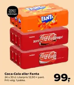 SuperBrugsen Coca‑Cola eller Fanta tilbud